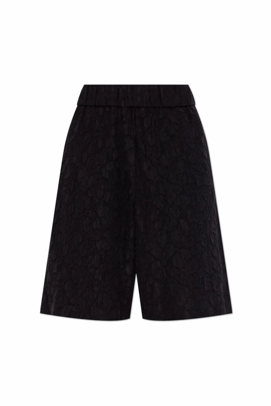 Dries Van Noten CZARNY Szorty o dekoracyjnej fakturze