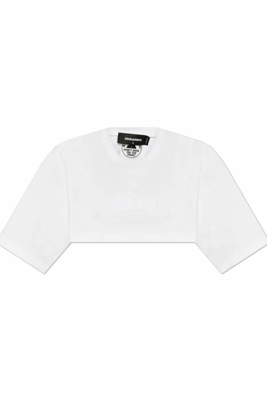 Dsquared2 BIAŁY Krótki t-shirt o luźnym kroju