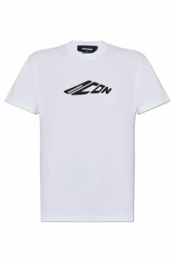 Dsquared2 BIAŁY T-shirt z logo