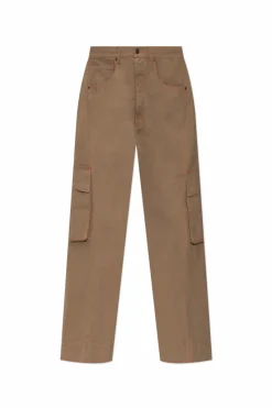 Dsquared2 BRĄZOWY Szerokie spodnie
