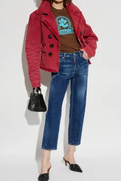 Dsquared2 BRĄZOWY T-shirt kapsuła 'Invicta'