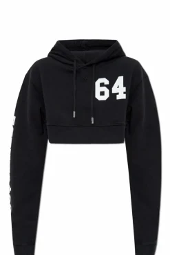Dsquared2 CZARNY Bluza z kapturem