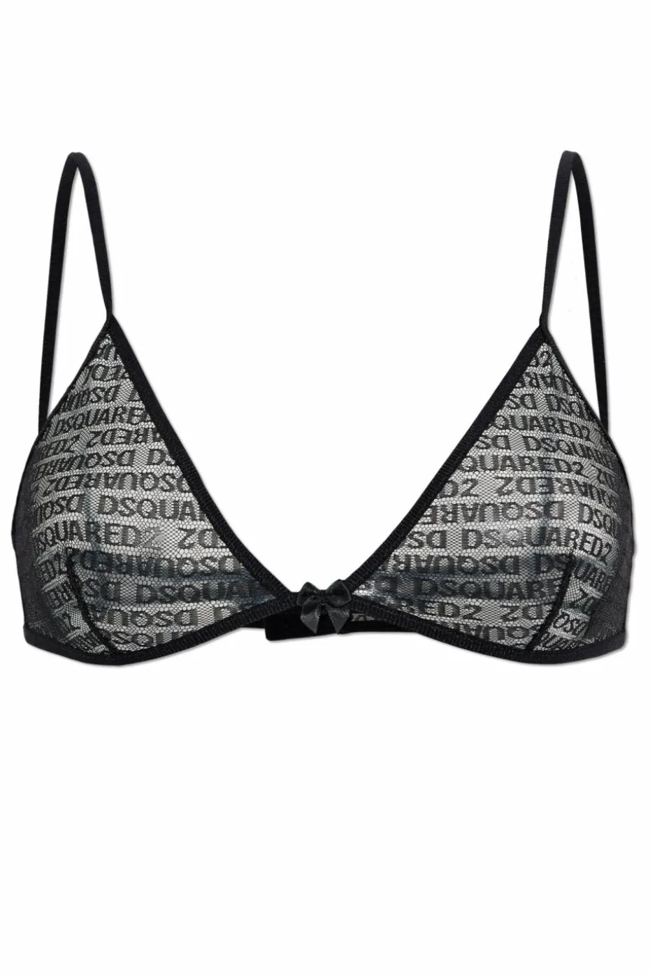 Dsquared2 CZARNY Koronkowy biustonosz