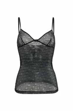 Dsquared2 CZARNY Koronkowy top na ramiączkach