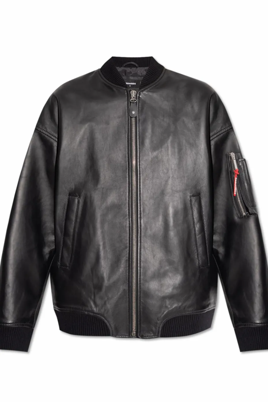 Dsquared2 CZARNY Skórzana kurtka