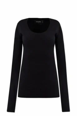 Dsquared2 CZARNY Top z długimi rękawami