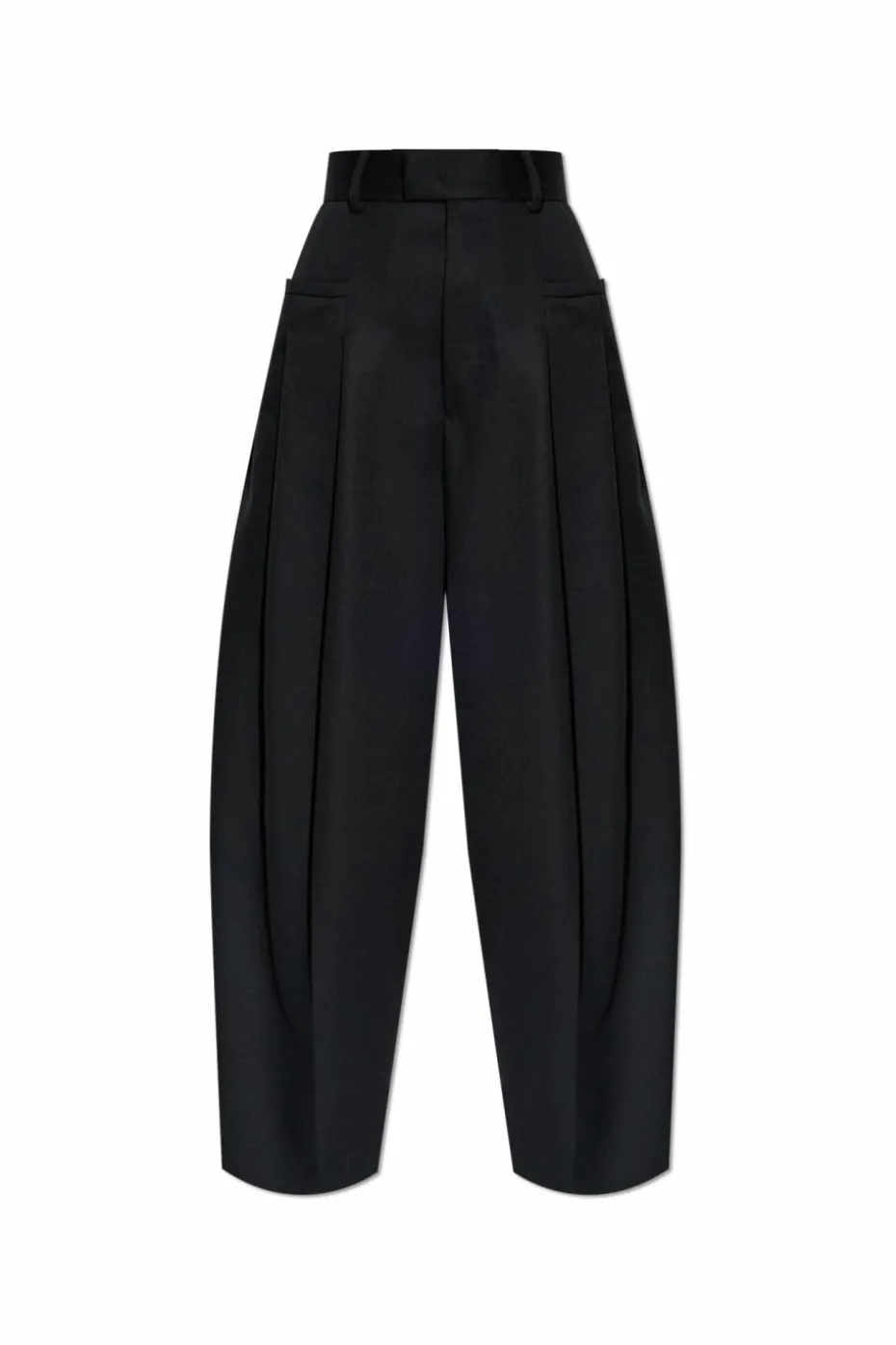 Dsquared2 CZARNY Wełniane spodnie