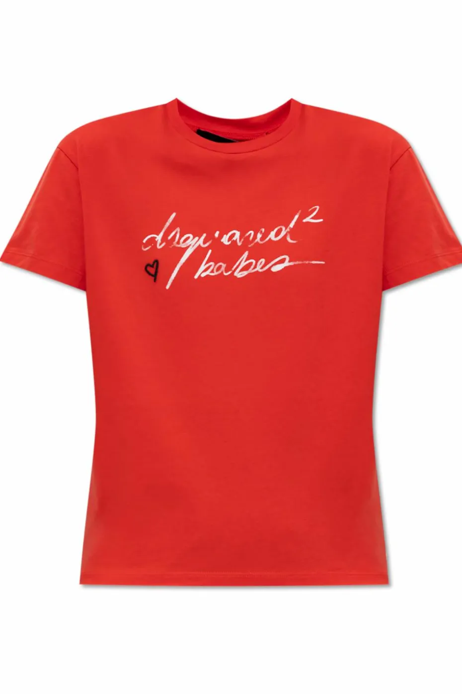 Dsquared2 CZERWONY T-shirt z nadrukiem