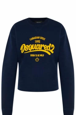 Dsquared2 GRANATOWY Bluza z logo
