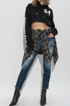 Dsquared2 GRANATOWY Jeansy `Cool Girl`