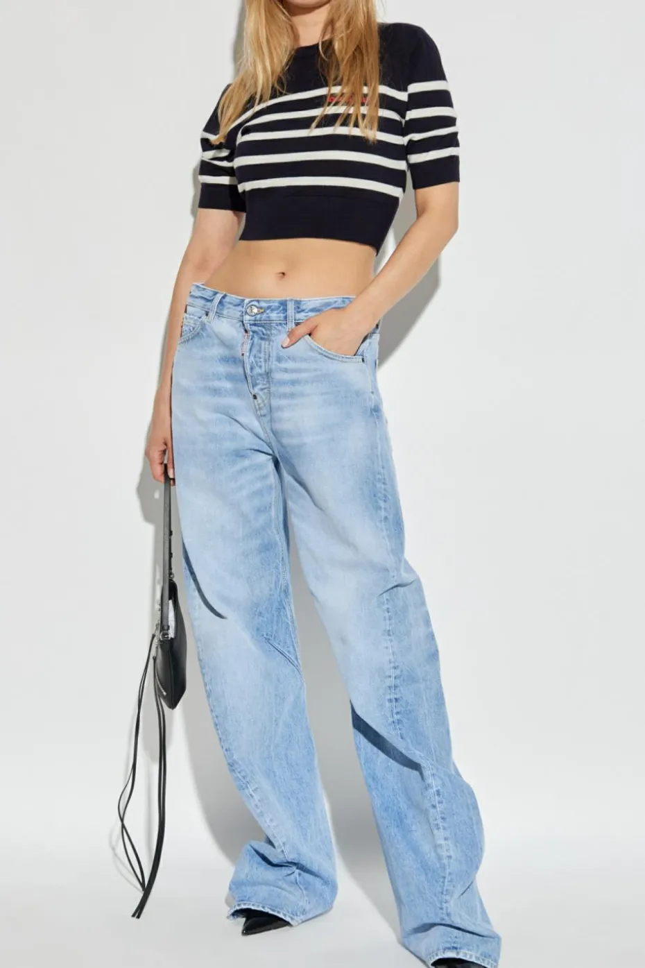 Dsquared2 GRANATOWY Wełniany top