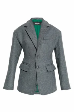 Dsquared2 SZARY Wełniana marynarka