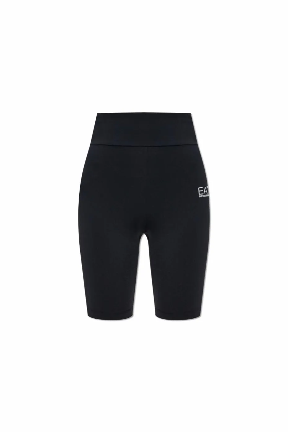 EA7 Emporio Armani CZARNY Szorty treningowe z nadrukowanym logo
