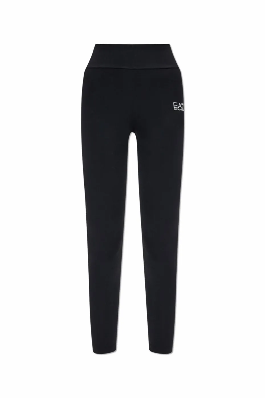 EA7 Emporio Armani CZARNY Leginsy treningowe z nadrukowanym logo