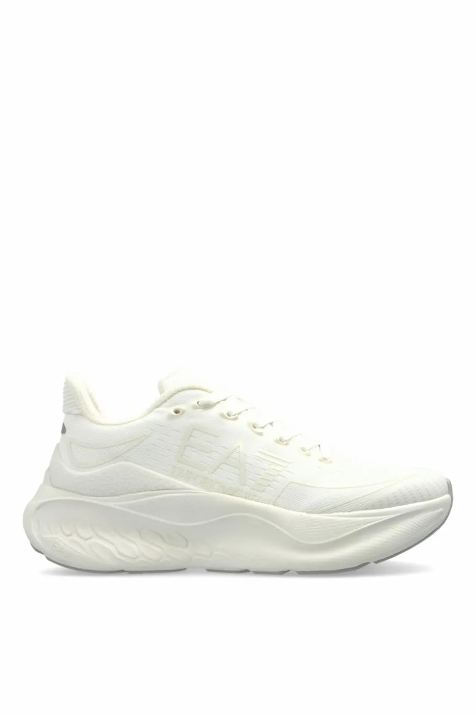 EA7 Emporio Armani kremowy Buty sportowe z logo