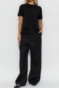 Emporio Armani CZARNY Bawełniany t-shirt