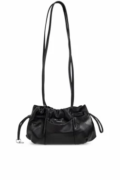 Emporio Armani CZARNY Skórzana torba na ramię