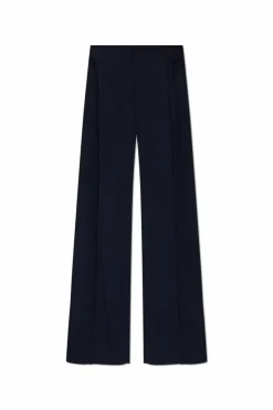 Emporio Armani GRANATOWY Spodnie w kant