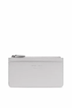 Emporio Armani SZARY Skórzany portfel