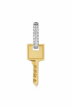 EÉRA ZŁOTY Pojedynczy kolczyk `Key Small`