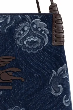Etro GRANATOWY Torba typu `shopper`