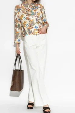 Etro MULTIKOLOR Jedwabna kurtka z nadrukiem