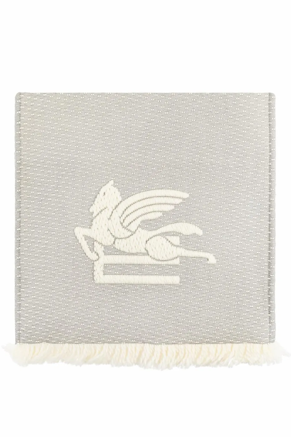 Etro SZARY Szal z logo