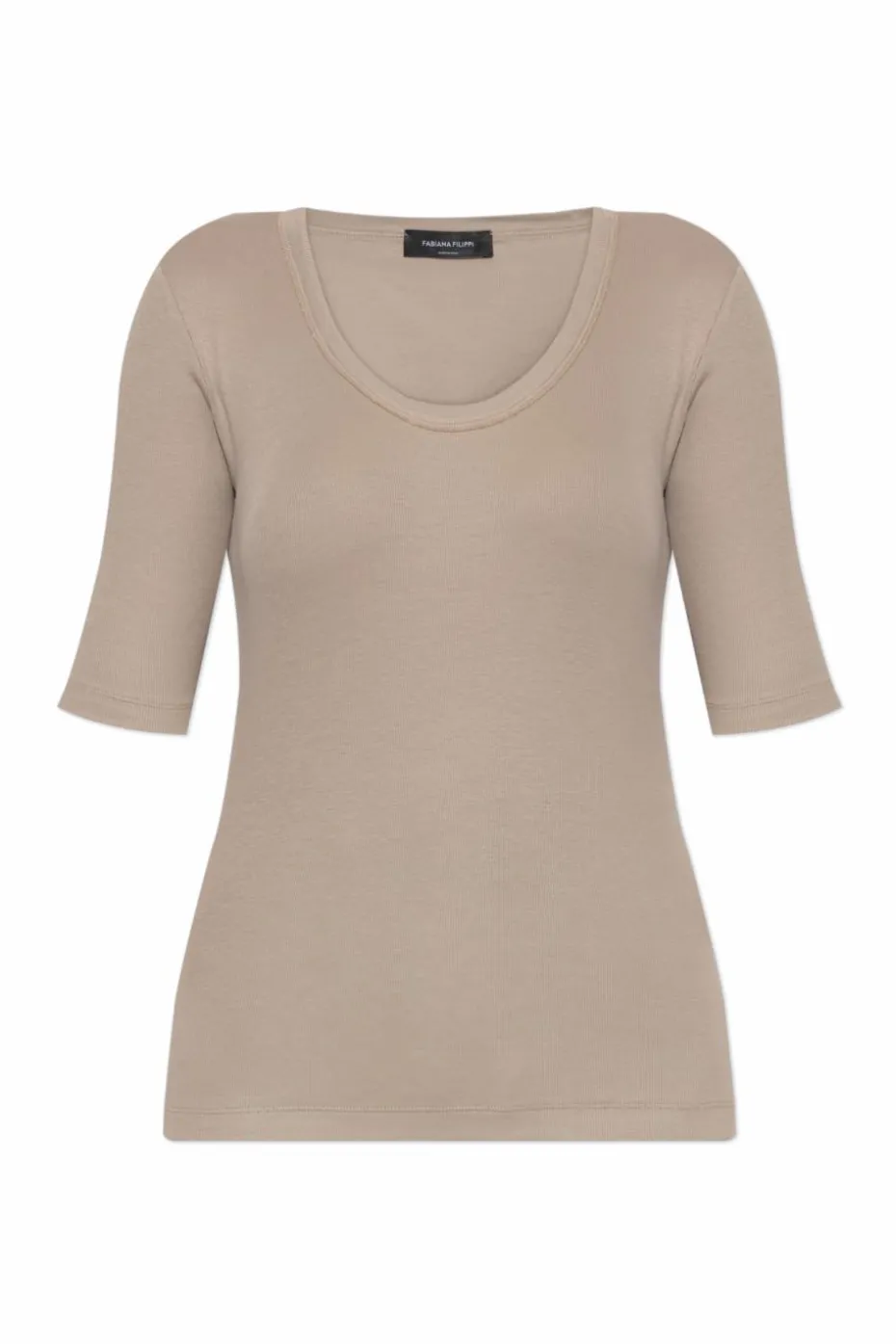 Fabiana Filippi SZARY Bawełniany t-shirt