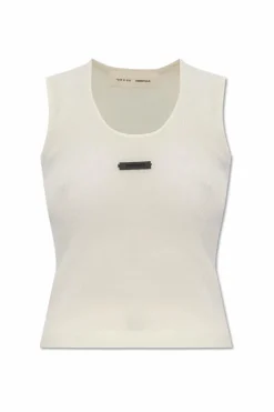 Fear Of God Essentials BIAŁY T-shirt z logo