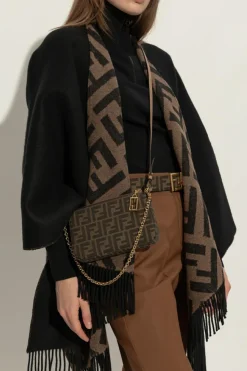 Fendi BRĄZOWY Torba na ramię `Baguette`