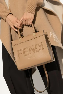 Fendi BRĄZOWY Torba `Sunshine Small` typu `shopper`