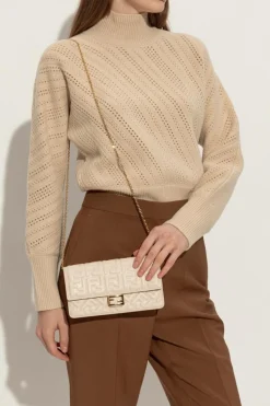 Fendi kremowy Portfel na pasku `Baguette`