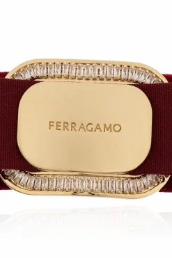 FERRAGAMO BORDO Aksamitna spinka do włosów