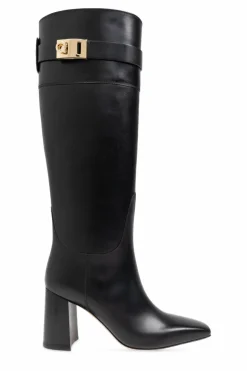 FERRAGAMO CZARNY Kozaki na obcasie `Rol`