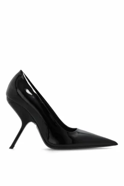 FERRAGAMO CZARNY Lakierowane szpilki