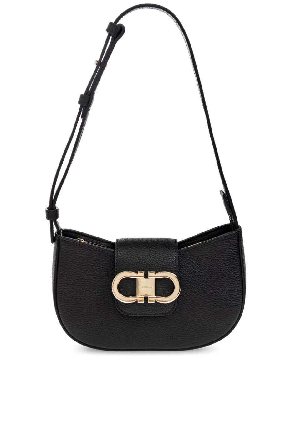 FERRAGAMO CZARNY Skórzana torba na ramię