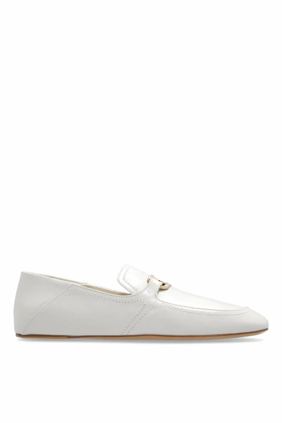 FERRAGAMO kremowy Buty ‘Elaine’ typu ‘loafers’