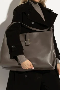 FERRAGAMO SZARY Torba typu `shopper` rozmiar `large`