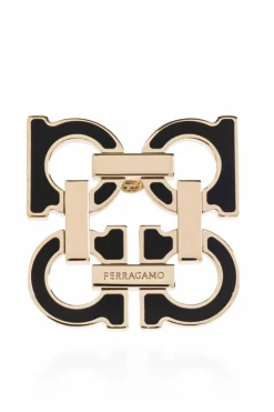 FERRAGAMO ZŁOTY Kolczyki w kształcie logo