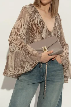 Furla SZARY Torba na ramię `Meridiana Medium`