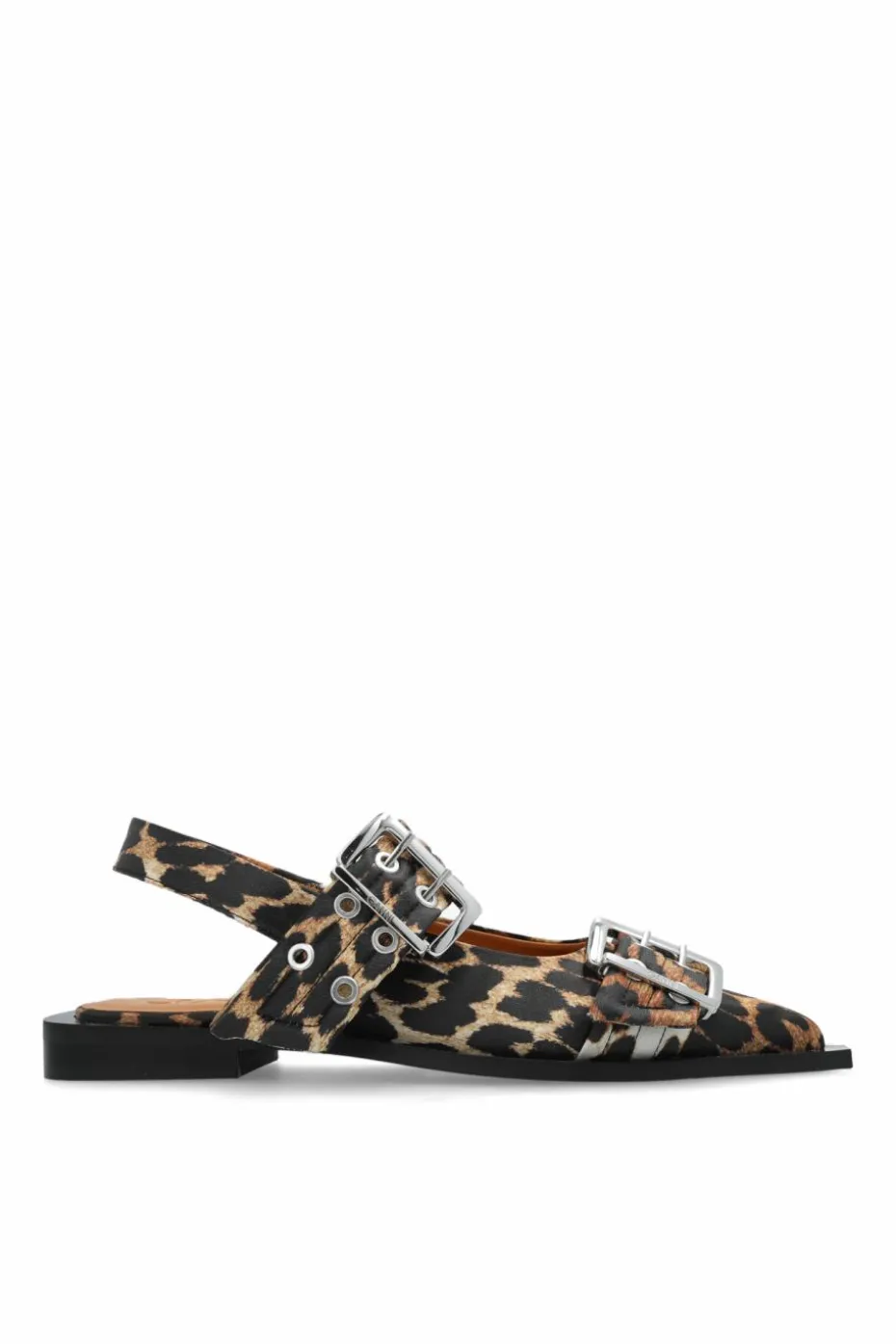 Ganni beżowy Buty z motywem zwierzęcym