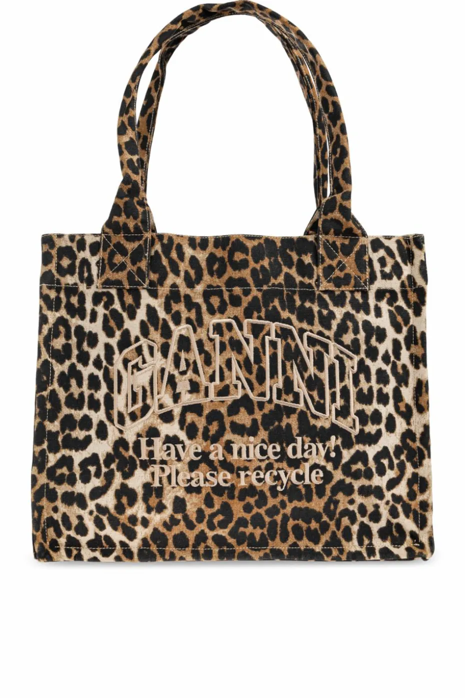 Ganni beżowy Torba typu `shopper`