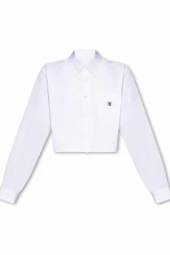 Givenchy BIAŁY Koszula z logo