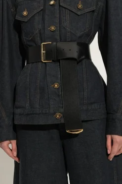 Givenchy CZARNY Skórzany pasek