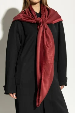 Givenchy CZERWONY Chusta z monogramem