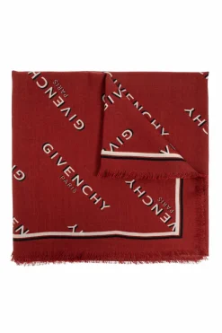 Givenchy CZERWONY Chusta z monogramem