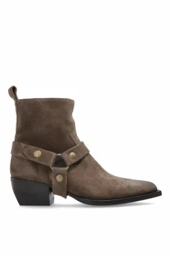 Golden Goose BRĄZOWY Skórzane botki