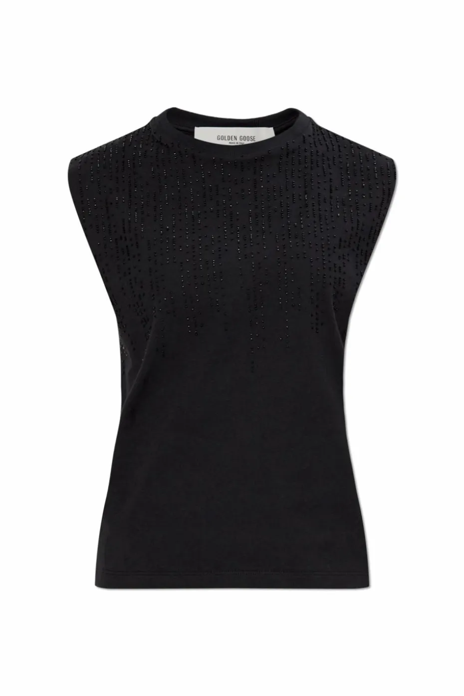Golden Goose CZARNY Top z koralikami
