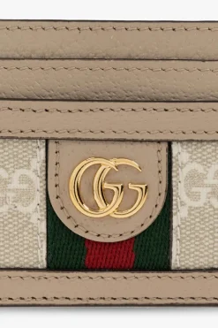 Gucci beżowy Etui na karty z logo