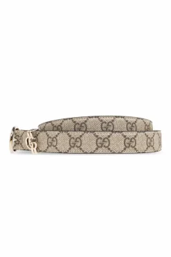 Gucci beżowy Pasek z płótna `GG Supreme`